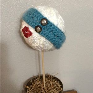 NWT-Turquoise Blue Ear Warmer w/Decorative Buttons